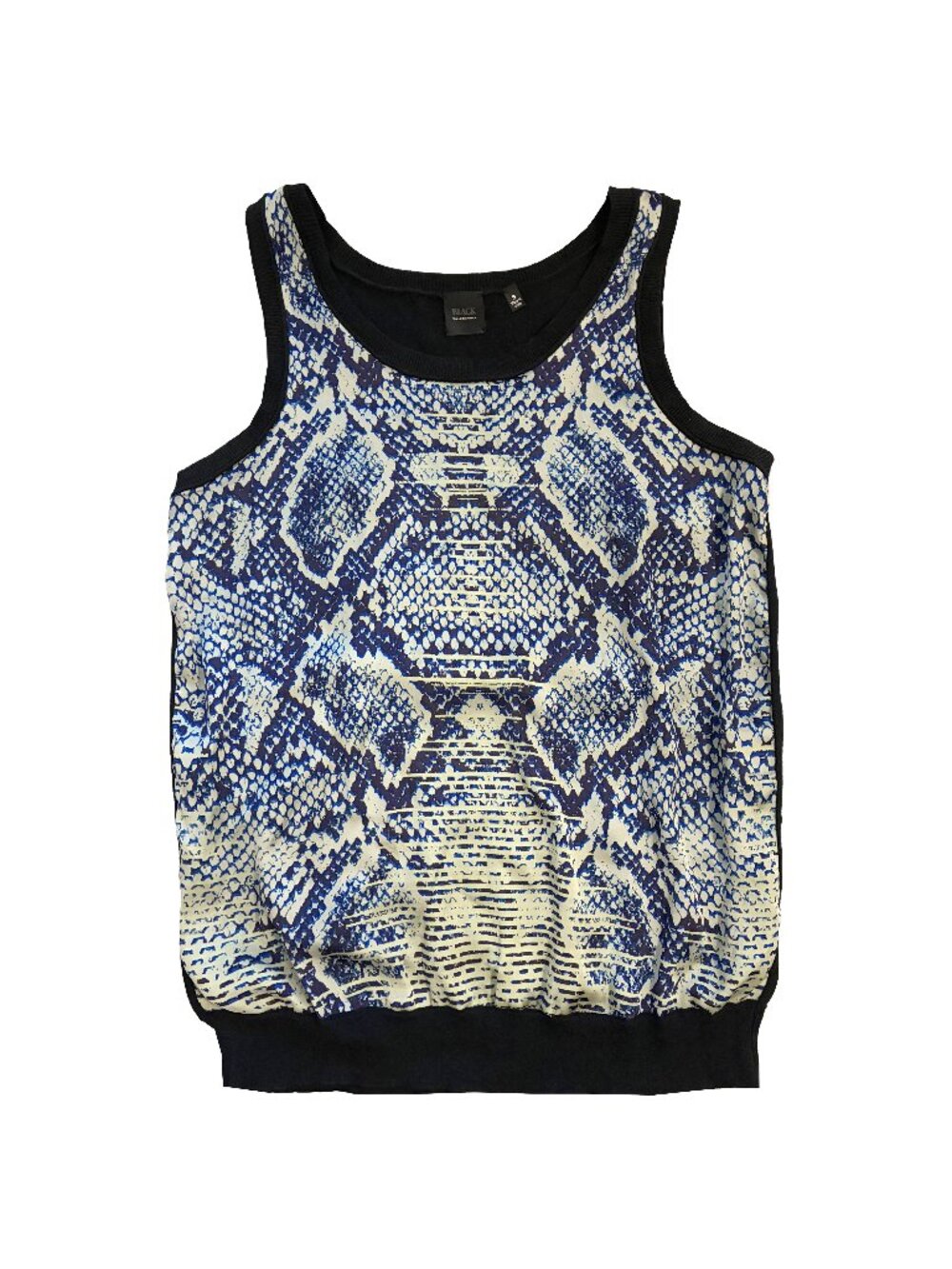Saks Fifth Avenue Black Snake Print Tank Top